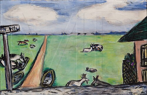 Green Meadow with Cows, 1942, Max Beckmann