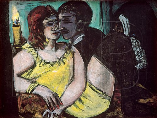 Lovers (Green and Yellow), 1943, Max Beckmann