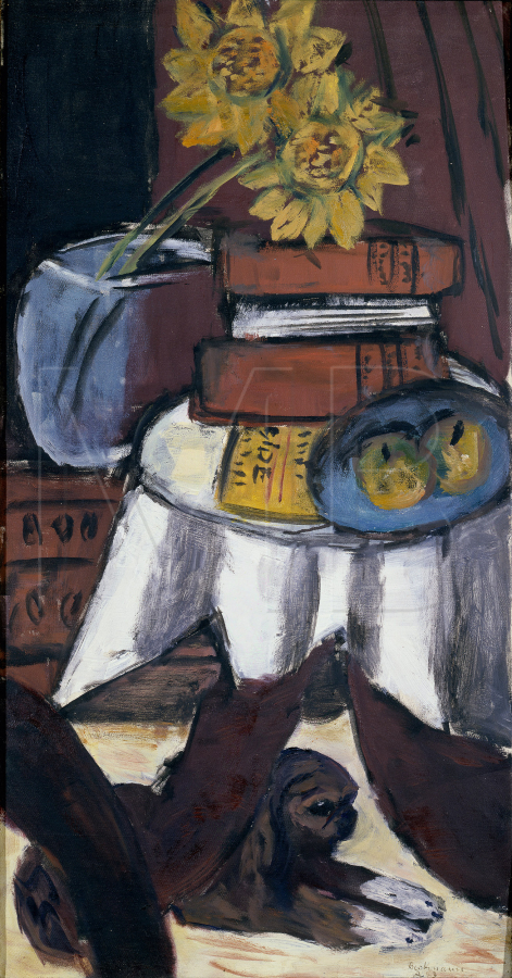 Night Still Life with Sunflowers, 1943, Max Beckmann