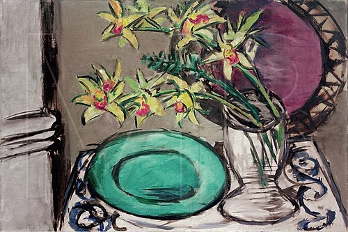 Orchid Still Life with Green Bowl, 1943, Max Beckmann