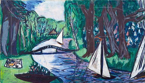 Forest Canal with Sails, 1943, Max Beckmann