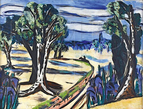 Laren (Landscape with Horseback Rider) / Dutch Landscape, 1943, Max Beckmann