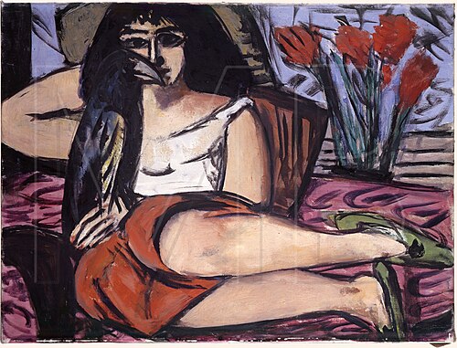 Woman with Raven, 1943, Max Beckmann
