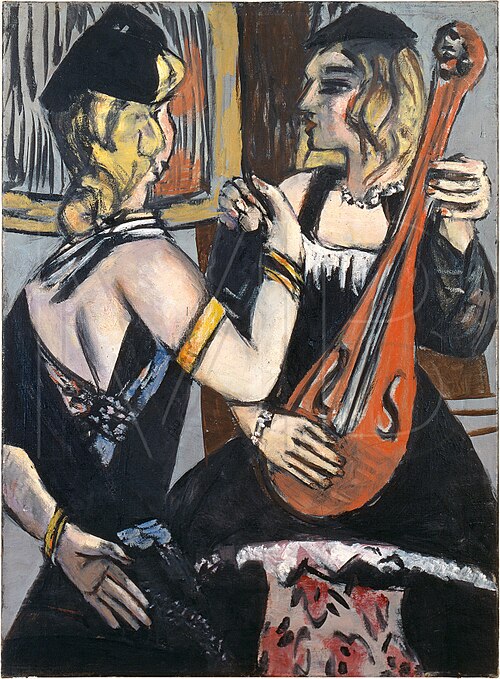 Dancers in Black and Yellow / Cabaret Artists, 1943, Max Beckmann