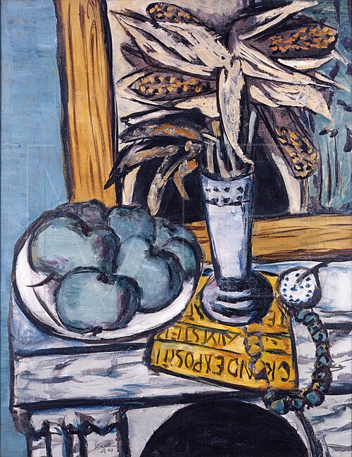 Green Still Life with Dried Corn, 1943, Max Beckmann