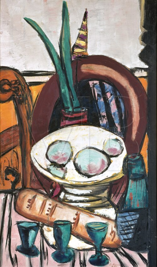 Still Life with Green Glases, 1944, Max Beckmann