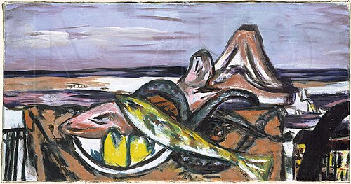 Landscape in the South with Frutti di Mare, 1944, Max Beckmann