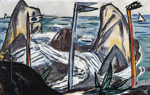 Rocks near Bandol, 1944, Max Beckmann