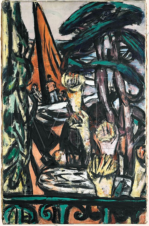 Cap Martin with Yellow Flowers, 1944, Max Beckmann