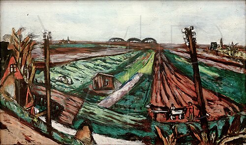 Polder Landscape with Hembrug / Landscape Hembrug, 1944, Max Beckmann
