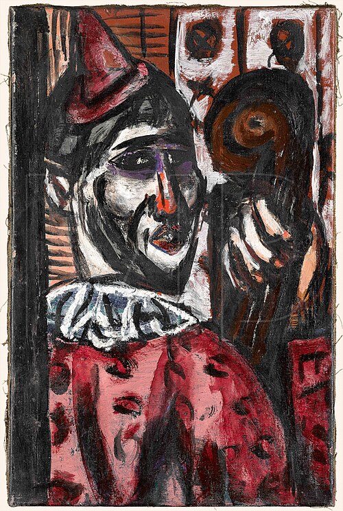 Clown, Pink-Violet, 1946, Max Beckmann