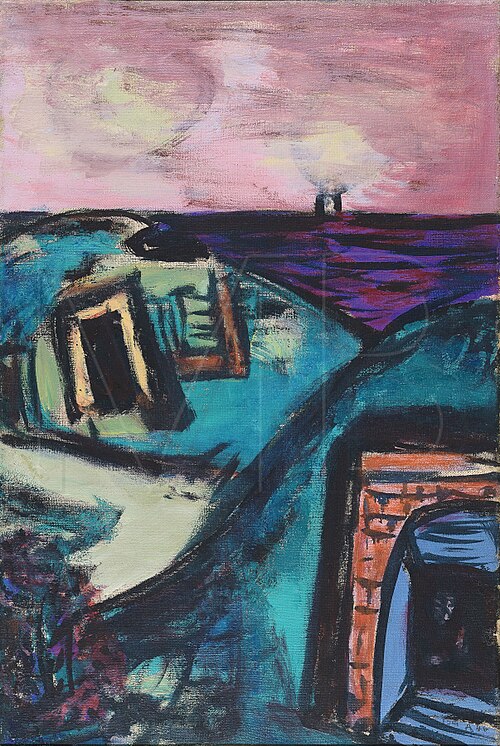 Buildings in a Hole / Bunkers, 1946, Max Beckmann