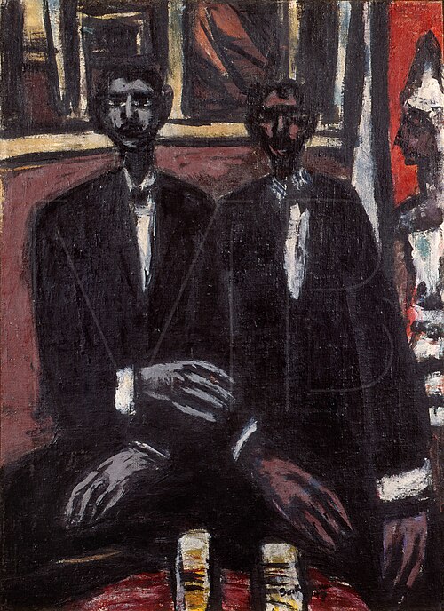 Two Black Men in the Variety Theatre, 1946, Max Beckmann