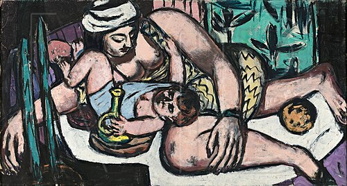 Mother with Playing Child / Mother and Child, 1946, Max Beckmann
