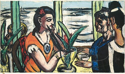 Two Ladies in the Hotel by the Sea / Huis ter Duin, 1947, Max Beckmann