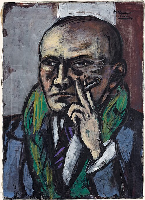 Self Portrait with Cigarette, 1947, Max Beckmann