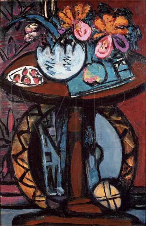 Still Life with Orange-Pink Orchids, 1948, Max Beckmann