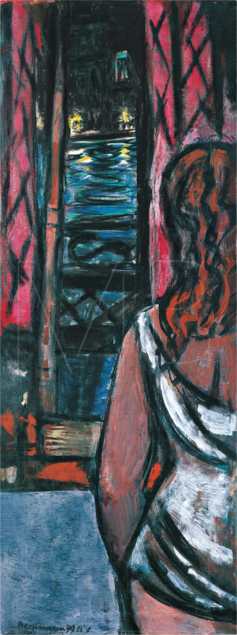 Woman in Chemise (on the Balcony), 1949, Max Beckmann