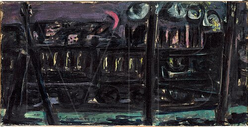 Near Avignon (Train at Night), 1949, Max Beckmann