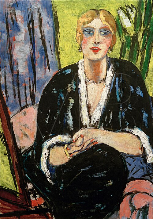 Portrait of Lilly von Schnitzler (unfinished), 1943, Max Beckmann