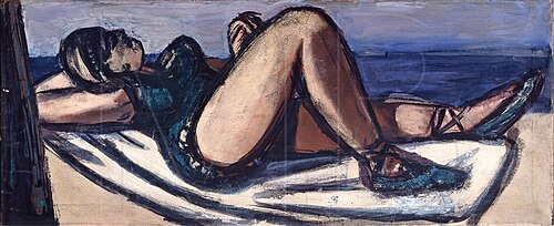 Sleeping Woman on the Beach, 1938, Max Beckmann