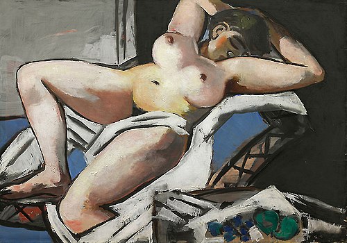 Reclining Nude, 1929, Max Beckmann