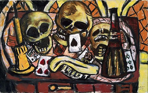 Still Life with Three Skulls, 1945, Max Beckmann