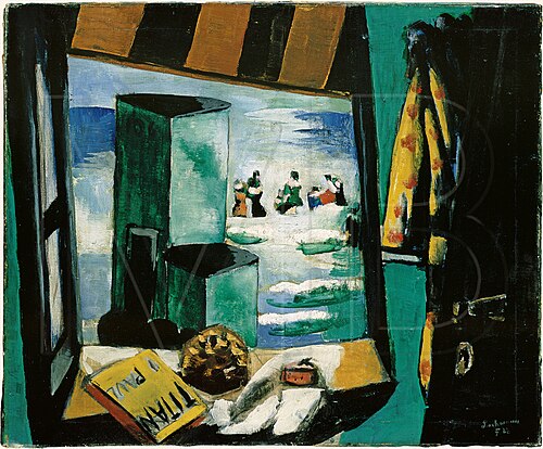 Bath Cabin (Green) / Cabana, 1928, Max Beckmann