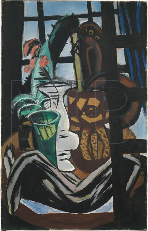 Studio with Table and Glasses, 1931, Max Beckmann