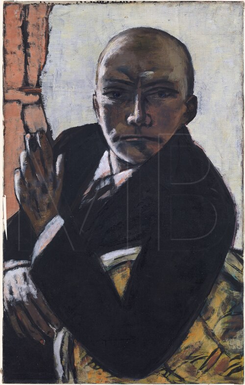 Self-Portrait in Black, 1944, Max Beckmann