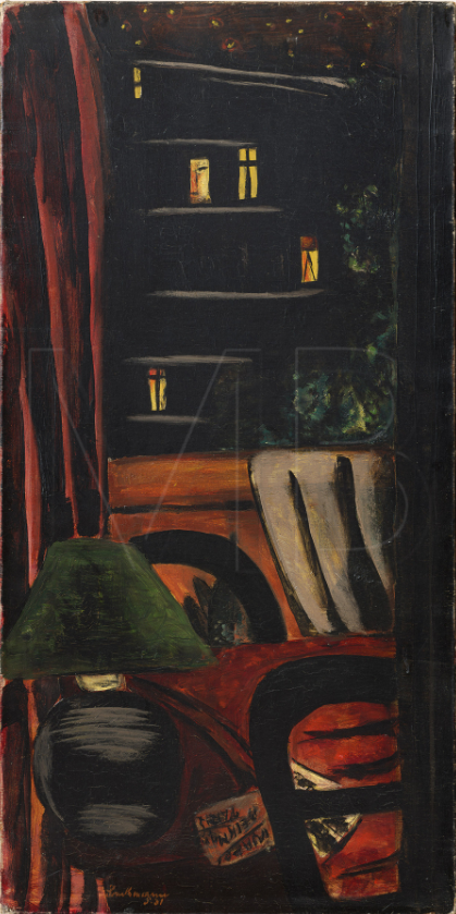 View at Night onto the Rue des Maronniers, 1931, Max Beckmann