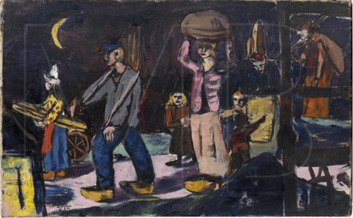 Farmers Carrying Wood, 1941, Max Beckmann