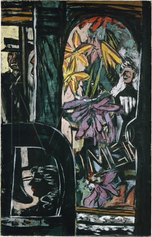 Flower Shop / In Front of the Hotel, 1936, Max Beckmann