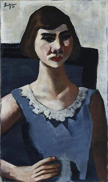 Portrait of Quappi in Blue, 1926, Max Beckmann
