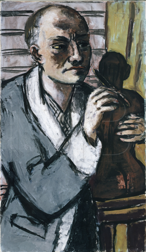 Self-Portrait in Gray Robe, 1941, Max Beckmann