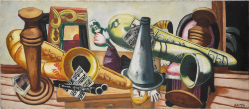 Still Life with Saxophones, 1926, Max Beckmann
