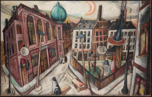 The Synagogue in Frankfurt am Main, 1919, Max Beckmann