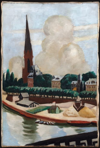Bank of the Main and Church, 1925, Max Beckmann