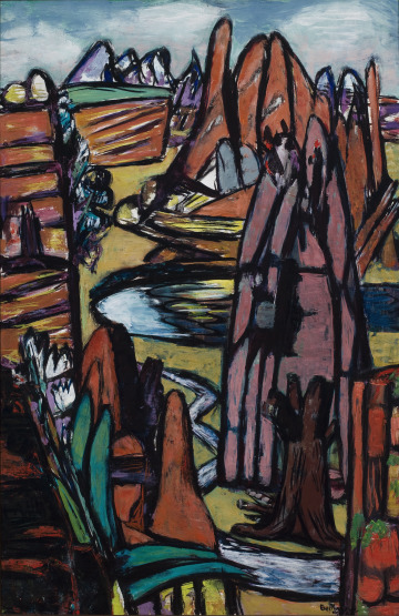Boulder – Rocky Landscape, 1949, Max Beckmann