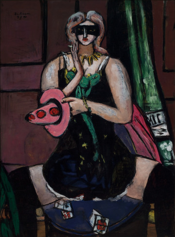 Carnival Mask, Green, Violet, and Pink (Columbine), 1950, Max Beckmann