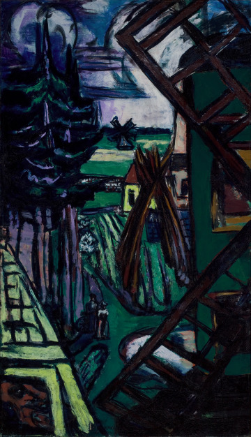 Large Laren Landscape with Windmill, 1946, Max Beckmann