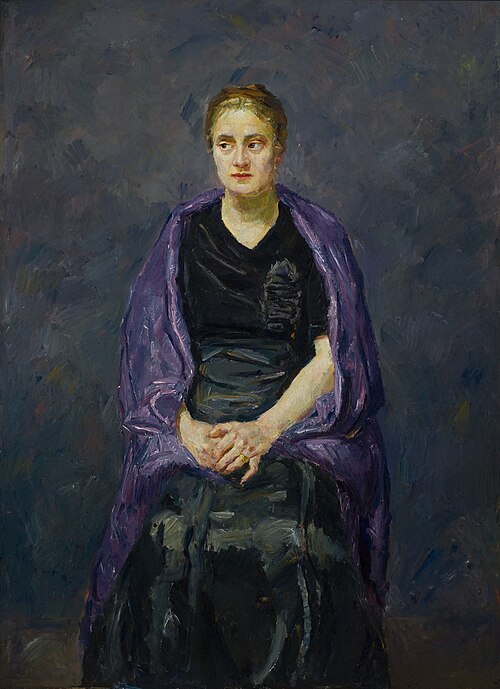 Portrait of Mink with Violet Shawl, 1910, Max Beckmann