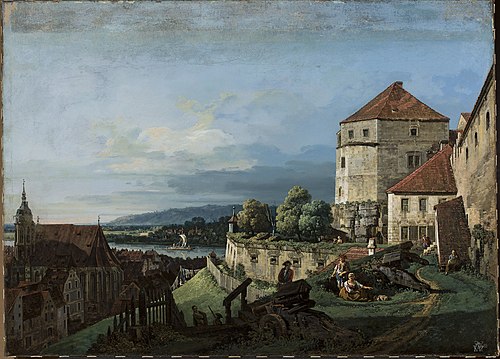 View of Pirna in Saxony, , Bernardo Bellotto