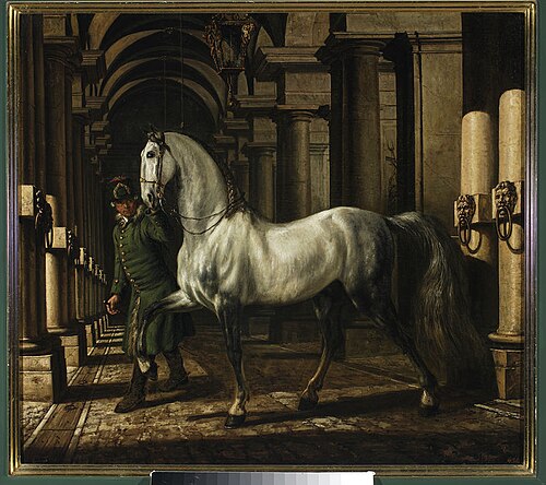 Stable boy leading a horse, 1773, Bernardo Bellotto