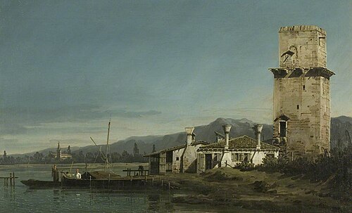 The Tower of Malghera, 1743, Bernardo Bellotto
