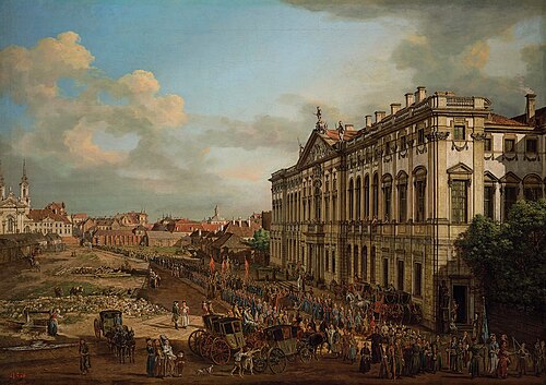 Place de Krasiński avec le Palais de la République., 1778, Bernardo Bellotto