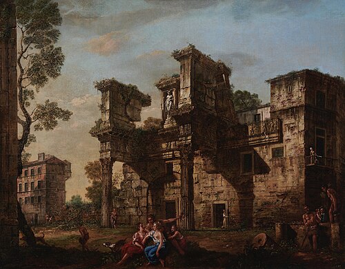 Forum of Nerva in Rome, 1770, Bernardo Bellotto