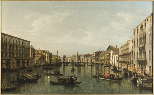 Vue du Grand Canal avec le Palais Foscari et le Moro Lin, 1734, Bernardo Bellotto