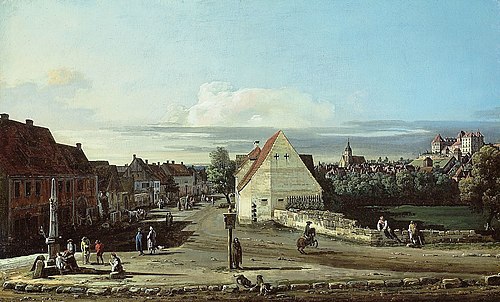 View of Pirna, from Sonnestein Castle, 1755, Bernardo Bellotto