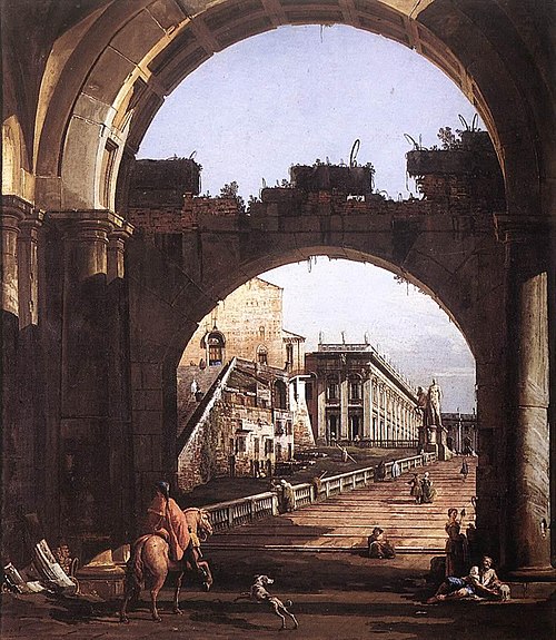 Caprice avec le Capitole, 1742, Bernardo Bellotto